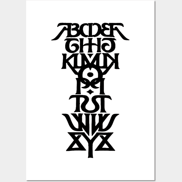 Symmetrical Alphabet Variant White Wall Art by OtakuPapercraft